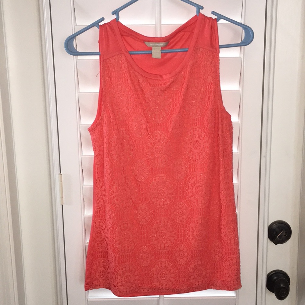 NWOT Banana Republic Lace embellishmed Tank